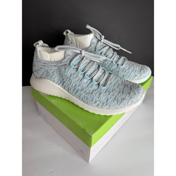NIB Aetrex Women's Carly Arch Support Sneakers Sky Blue Multi EU 42 US 10.5 11 - Picture 3 of 8